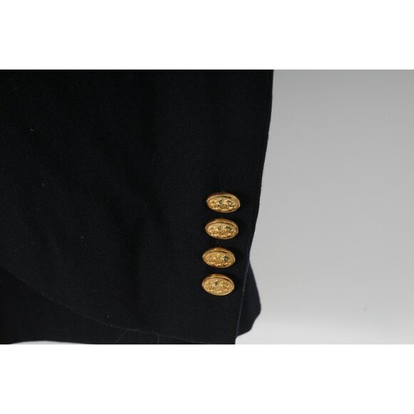 Evan Picone Men Sport Coat 38 R Medium Blue Wool Gold Two Button Blazer Jacket - Picture 3 of 8